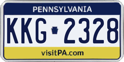 PA license plate KKG2328