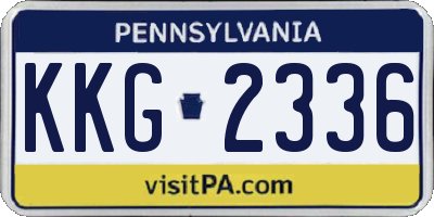 PA license plate KKG2336