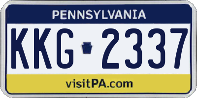 PA license plate KKG2337