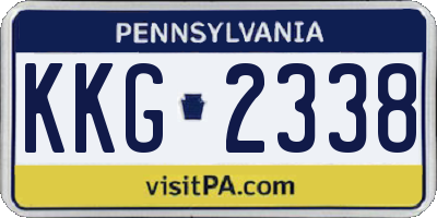 PA license plate KKG2338