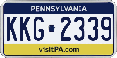 PA license plate KKG2339