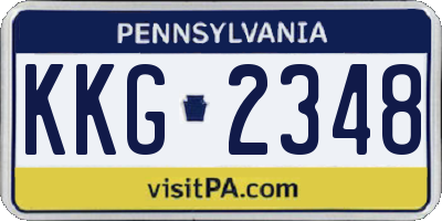 PA license plate KKG2348