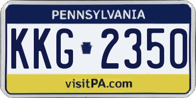 PA license plate KKG2350