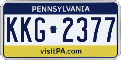 PA license plate KKG2377