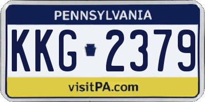 PA license plate KKG2379