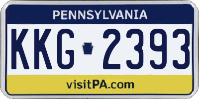 PA license plate KKG2393