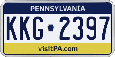 PA license plate KKG2397