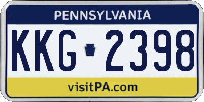 PA license plate KKG2398
