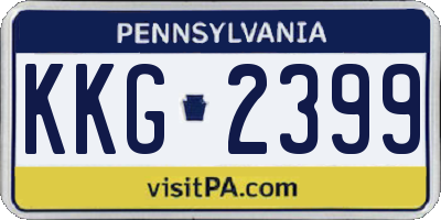 PA license plate KKG2399