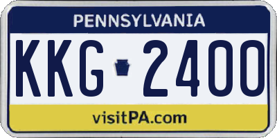 PA license plate KKG2400