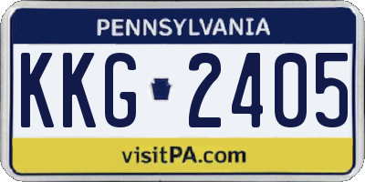 PA license plate KKG2405