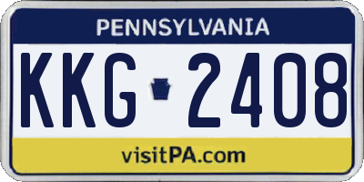PA license plate KKG2408