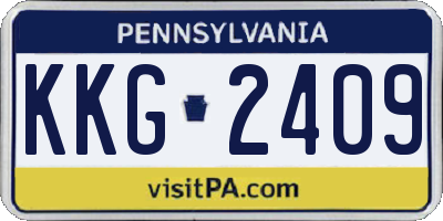 PA license plate KKG2409