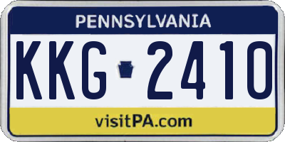 PA license plate KKG2410