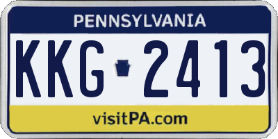 PA license plate KKG2413