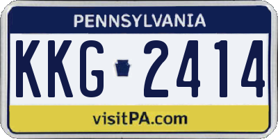 PA license plate KKG2414
