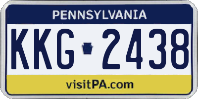 PA license plate KKG2438