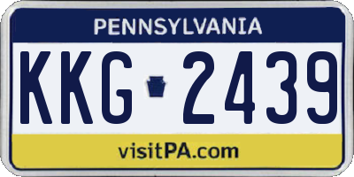 PA license plate KKG2439