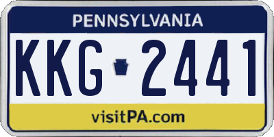 PA license plate KKG2441