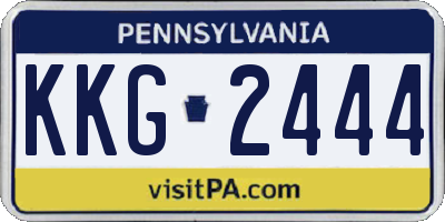 PA license plate KKG2444