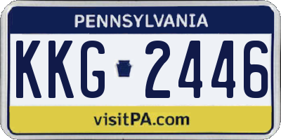PA license plate KKG2446