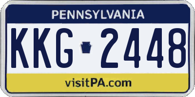 PA license plate KKG2448