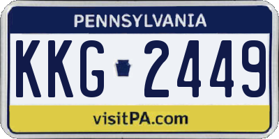 PA license plate KKG2449