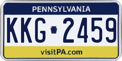 PA license plate KKG2459