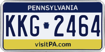 PA license plate KKG2464