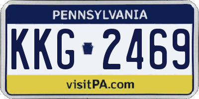 PA license plate KKG2469