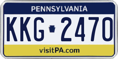PA license plate KKG2470