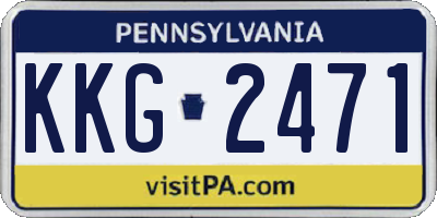 PA license plate KKG2471