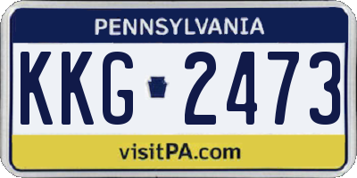 PA license plate KKG2473