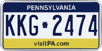 PA license plate KKG2474