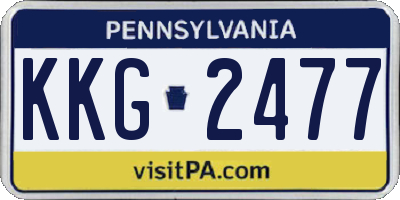 PA license plate KKG2477