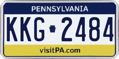 PA license plate KKG2484