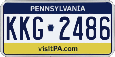 PA license plate KKG2486