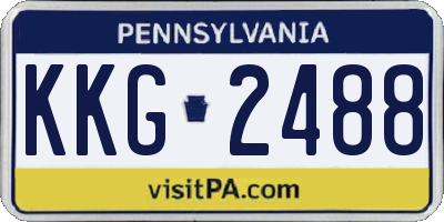PA license plate KKG2488