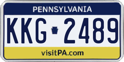 PA license plate KKG2489