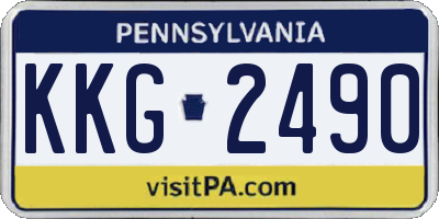 PA license plate KKG2490