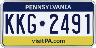 PA license plate KKG2491