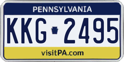 PA license plate KKG2495