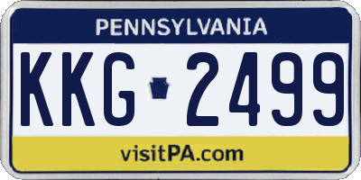 PA license plate KKG2499