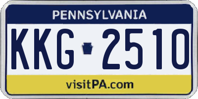 PA license plate KKG2510