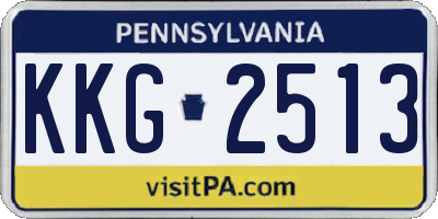 PA license plate KKG2513
