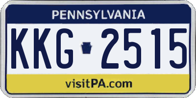 PA license plate KKG2515