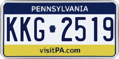PA license plate KKG2519
