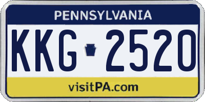 PA license plate KKG2520