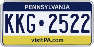 PA license plate KKG2522