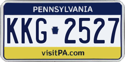 PA license plate KKG2527